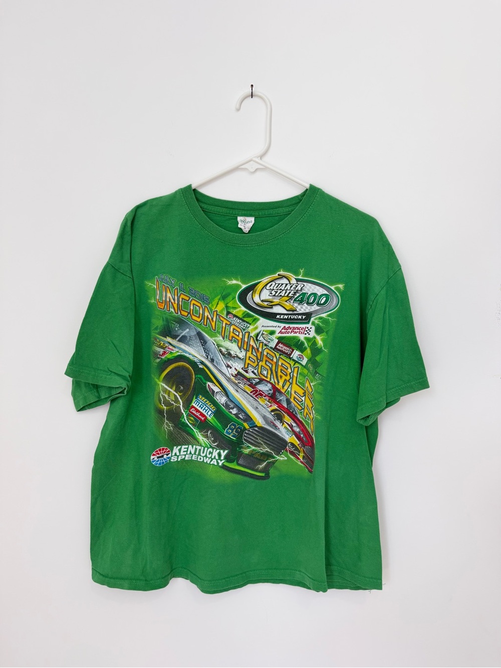 Vintage NASCAR Tee Green Size Large